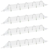 Kweektunnels 4 st 1,5x5 m glasvezel en polypropeen