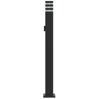 Vloerlamp voor buiten met stopcontact 110 cm aluminium zwart