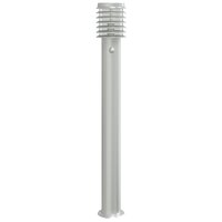 Vloerlamp voor buiten met sensor 110 cm roestvrijstaal zilver