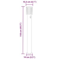 Vloerlamp voor buiten met sensor 110 cm roestvrijstaal zilver