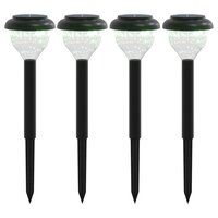 Tuinpadverlichting 4 st solar met grondpennen RGB en warmwit