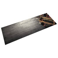 Keukenmat wasbaar wijnflesprint 45x150 cm fluweel