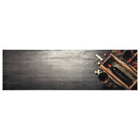 Keukenmat wasbaar wijnflesprint 45x150 cm fluweel