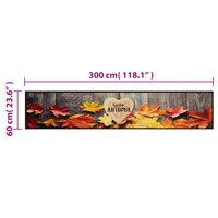 Keukenmat wasbaar herfstprint 60x300 cm fluweel