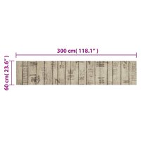 Keukenmat wasbaar hekprint 60x300 cm fluweel