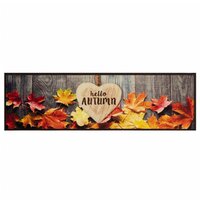 Keukenmat wasbaar herfstprint 45x150 cm fluweel