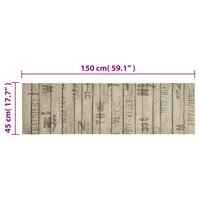 Keukenmat wasbaar hekprint 45x150 cm fluweel