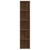 Boekenkast 40x30x189 cm bewerkt hout bruin eikenkleur