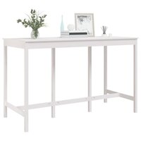 Bartafel 180x80x110 cm massief grenenhout wit