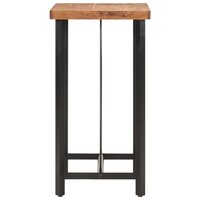 Bartafel 55x55x107 cm massief acaciahout en ijzer