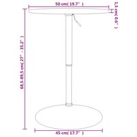 Bartafel &Oslash; 50x89,5 cm massief beukenhout