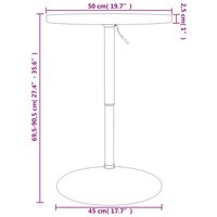 Bartafel &Oslash; 50x90,5 cm massief beukenhout