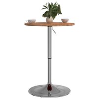Bartafel &Oslash; 50x89,5 cm massief eikenhout lichtbruin