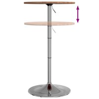 Bartafel &Oslash; 50x89,5 cm massief eikenhout lichtbruin