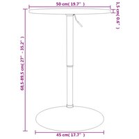 Bartafel &Oslash; 50x89,5 cm massief eikenhout lichtbruin