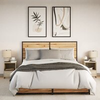 Nachtkastjes met LED-verlichting 2 st bewerkt hout sonoma eiken
