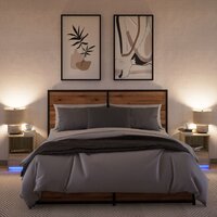 Nachtkastjes met LED-verlichting 2 st bewerkt hout sonoma eiken