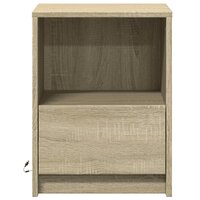 Nachtkastjes met LED-verlichting 2 st bewerkt hout sonoma eiken