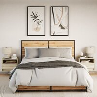 Nachtkastjes met LED wandgemonteerd 2 st sonoma eikenkleurig