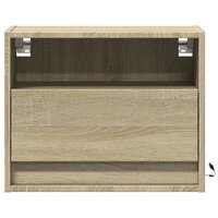 Nachtkastjes met LED wandgemonteerd 2 st sonoma eikenkleurig