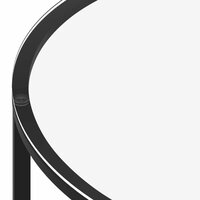 Salontafel 70 cm gehard glas zwart en transparant