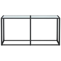Wandtafel 160x35x75,5 cm gehard glas witmarmerkleurig