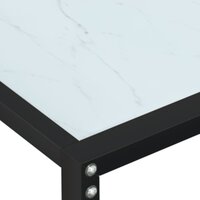 Wandtafel 160x35x75,5 cm gehard glas witmarmerkleurig