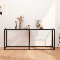 Wandtafel 180x35x75,5 cm gehard glas transparant