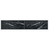 Wandtafel 180x35x75,5 cm gehard glas zwart