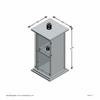Accenttafel met deur 57,4 cm materakleurig