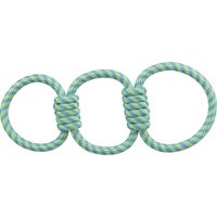 Trixie Aquatoy Touw Trekspeeltje Ringen Polyester Geel / Groen 42 CM