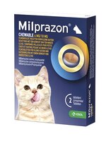 Krka Milprazon Kauwtabletten Ontwormingstabletten Kat &gt;0,5 KG 4 MG/10 MG 2 TBL