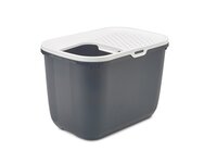 Savic Kattenbak Hop In Antraciet / Wit 58,5X39X39,5 CM