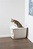 Savic Kattenbak Hop In Wit / Mokka 58,5X39X39,5 CM