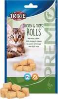 Trixie Premio Kip &amp; Kaas Rolletjes Voor Katten Glutenvrij 50 GR