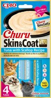 Inaba Churu Skin &amp; Coat Tuna With Scallop Recipe 4X14GR