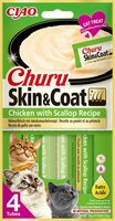 Inaba Churu Skin &amp; Coat Chicken With Scallop Recipe 4X14GR