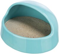 Trixie Zandbad Muizen/Hamsters Keramiek Turquoise 16X14X8 CM 3 ST