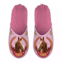 Merkloos Pantoffel Horse Roze MAAT 35-38