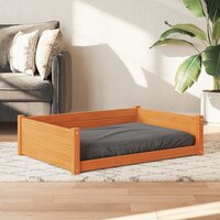 Hondenmand 105,5x75,5x28 cm massief grenenhout wasbruin