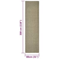 Sisalmat voor krabpaal 80x300 cm taupe