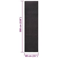 Sisalmat voor krabpaal 80x300 cm zwart