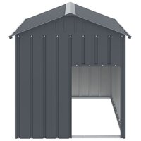 Hondenhok met dak 117x153x123 cm gegalvaniseerd staal antraciet