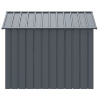 Hondenhok met dak 117x153x123 cm gegalvaniseerd staal antraciet