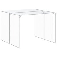 Hondenhok met ren 214x457x181 cm staal lichtgrijs