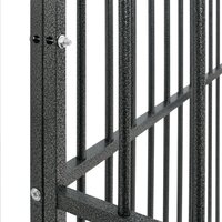 Hondenkennel 4 panelen gepoedercoat staal zwart
