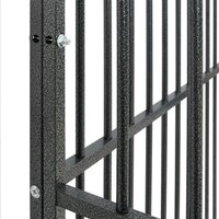 Hondenkennel 20 panelen gepoedercoat staal zwart