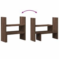 Bureau organiser 40x17x41 cm bewerkt hout bruin eikenkleurig