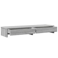 Monitorstandaard met lades 100x27x15 cm hout grijs sonoma eiken