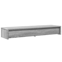 Monitorstandaard met lades 100x27x15 cm hout grijs sonoma eiken